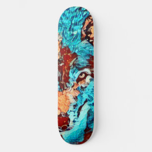 Skateboard Wolf Van Gogh Elemento Zero Personalizado Pro Boar