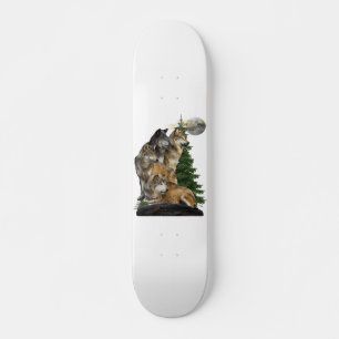 Skateboard Wolf y Moon
