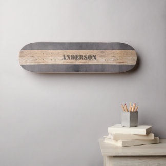 Skateboard Wood on Dark Background, Name