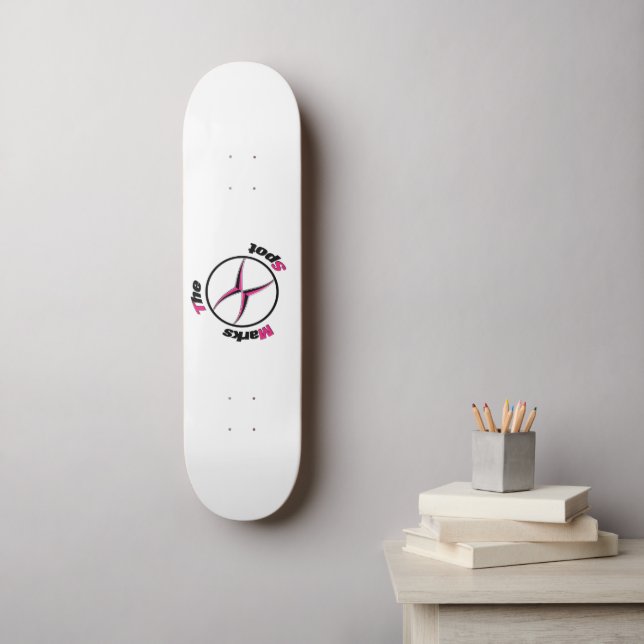 Skateboard X marca el punto (Arte de la pared)