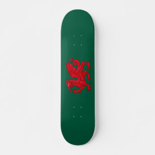 Skateboard Y Ddraig Goch - Dragón Rojo
