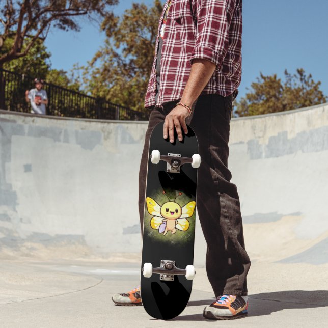 SKATEBOARD YELLOW BUTTERFLY IS A SYMBOL OF HAPPINESS AND NEW  (Exterior 2)