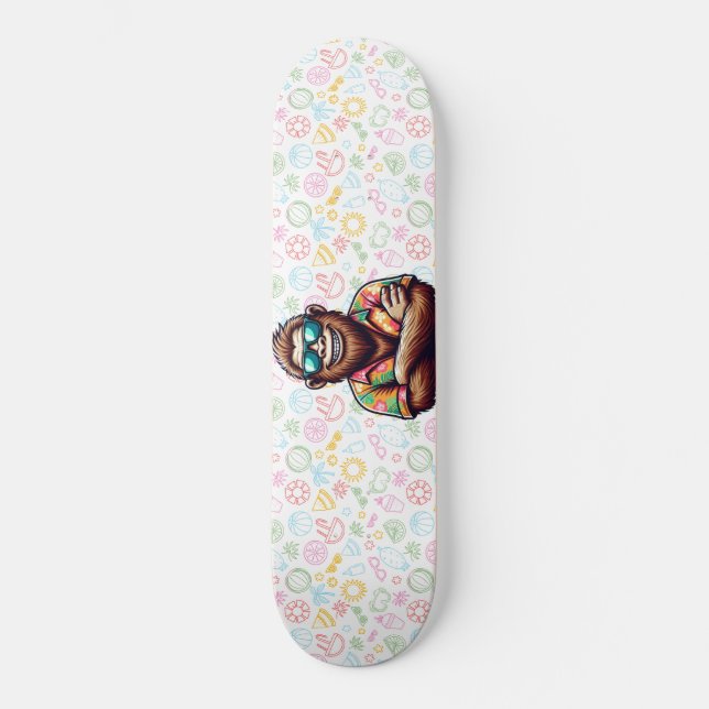 Skateboard Yeti tropical/playa/pie de playa (Anverso)