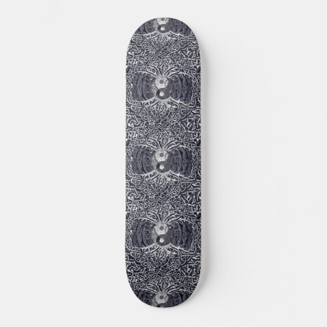 Skateboard Yin Yang, árbol de la vida (Anverso)