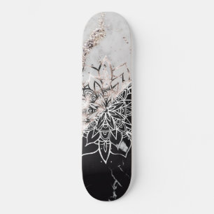 Skateboard Yin Yang Mandala en el mármol #1