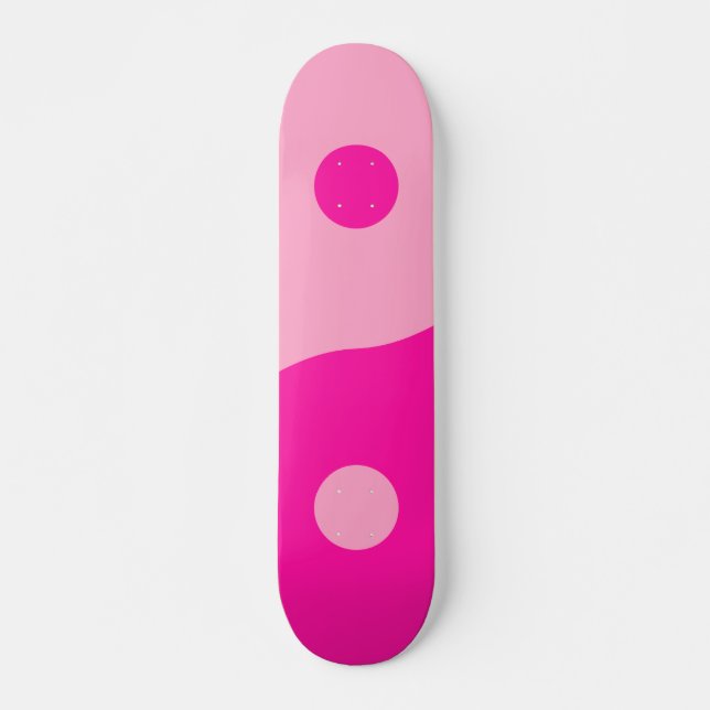 Skateboard Yin Yang Pink (Anverso )