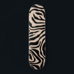 Skateboard Zebra Stripes Cream Beige Animal salvaje negro<br><div class="desc">Impresión de cebra - color beige y negro crema - impresión animal salvaje.</div>
