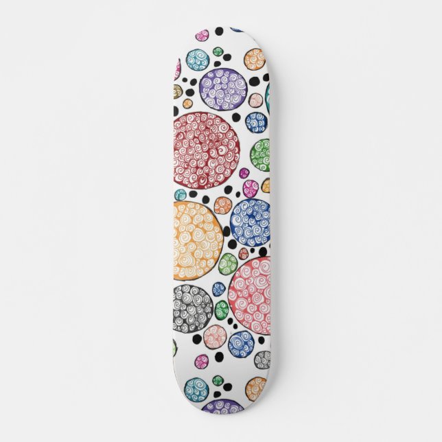 Skateboard Zentangle circles pattern (Anverso )
