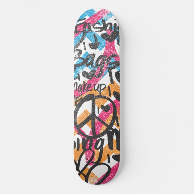 Skateboard ZigZag Aqua-Naranja (Anverso)