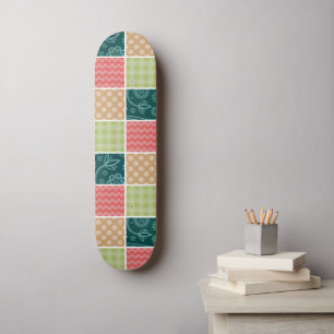 Skateboard Zigzag, Chevron, Gingham, Puertos Polka, Patchwork
