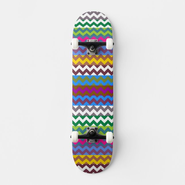 Skateboard Zigzag Stripe Pattern 7 de Aztec Chevron Zigzag (Anverso)