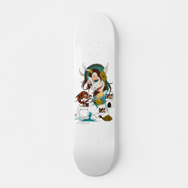 Skateboard zodiaco del acuario (Anverso )