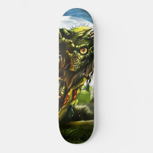 Skateboard Zombie Rising Full Moon Graveyard