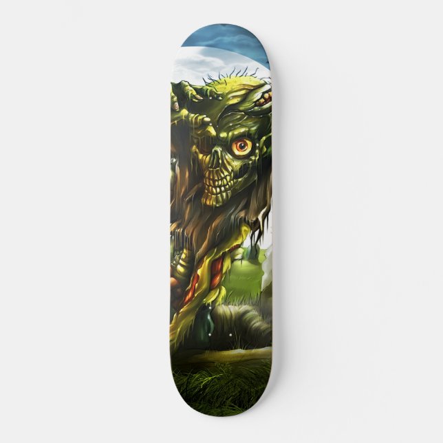 Skateboard Zombie Rising Full Moon Graveyard (Anverso)