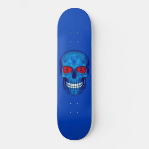 Skateboard Zombie Skull de color rojo azul USA