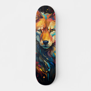 skateboard Zorro Territorial naranja y azul