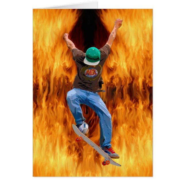 Skateboarder Action Sports Art (Frente)