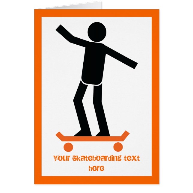 Skateboarder en su personalizado de patineta (Frente)