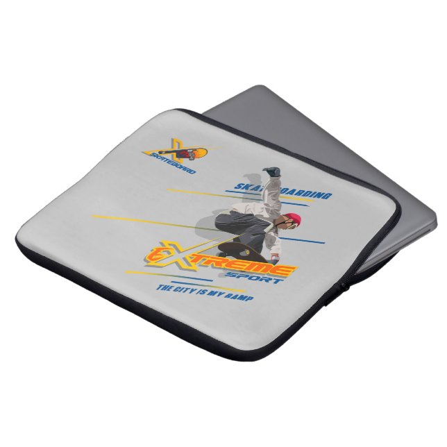 Skateboarding | Bolsa para mangas de ordenador por (Superior anverso)