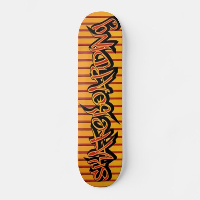 Skateboarding Roja Amarilla - Skateboard (Anverso)