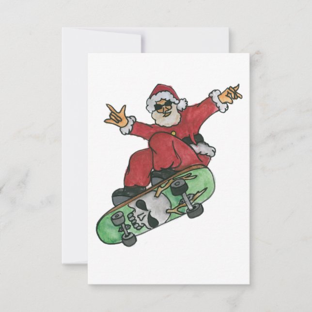 Skateboarding Santa (Anverso)