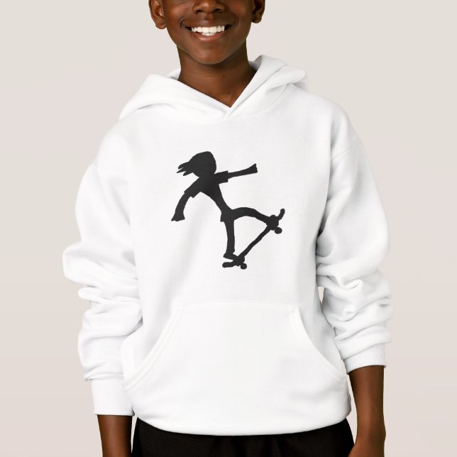 Skateboarding Stickman Hoodie (Anverso)