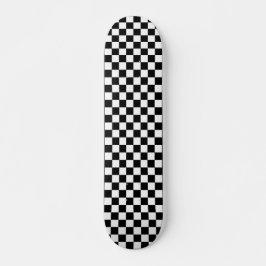 Skateboards Checker Patrón negro y blanco