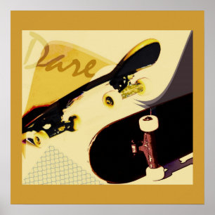 skateboards impresión de estilo vintage