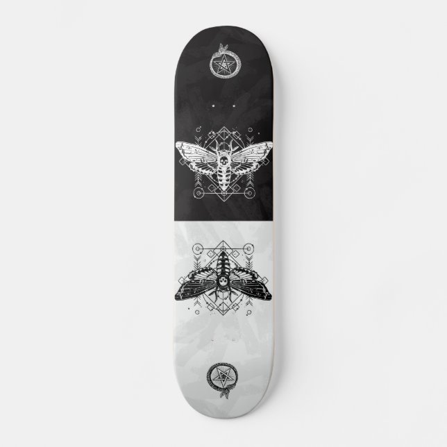 Skateboards papillon nuit tête de mort graphique (Anverso)