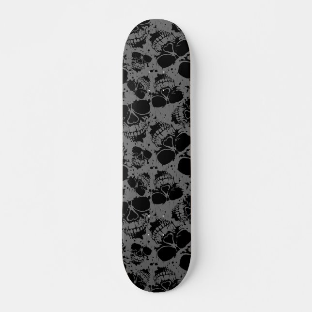 Skateboards Skull Pattern_black y blanco (Anverso )
