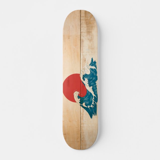 Skateboards vaga japonaise sur bois (Anverso )