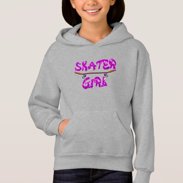 Skater Chica Purple Pink Skateboard (Anverso)