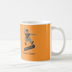 Skater y nombre en las tazas
