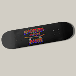 Skaters Gonna Skateboard Graffiti Rojo Azul