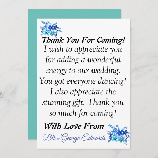 Skaymarts | Tarjeta de agradecimiento impresionant (Anverso / Reverso)