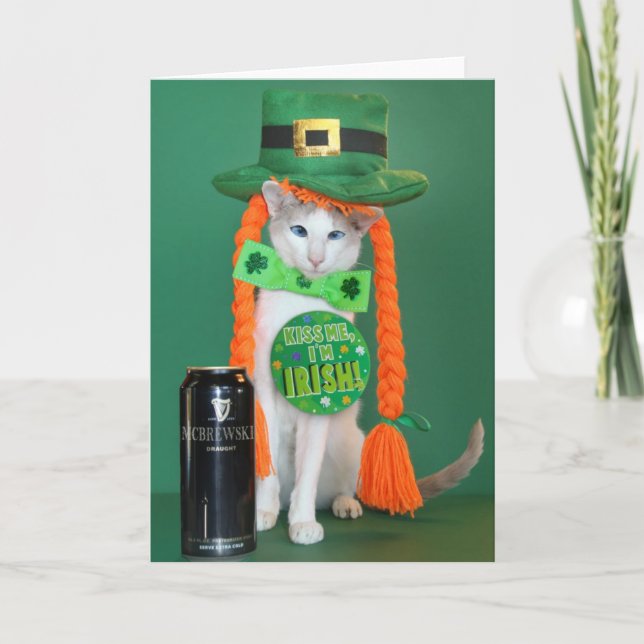 Skeezix McCat --- Tarjeta del día de St Patrick (Anverso)