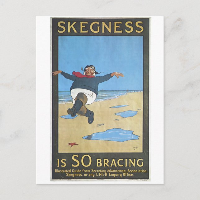 Skegness Inglaterra Postales de viaje de cosecha c (Anverso)
