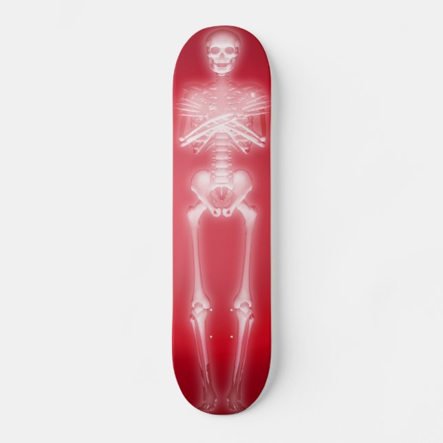 Skeleton brillante: Skateboard Personalizado (Anverso)
