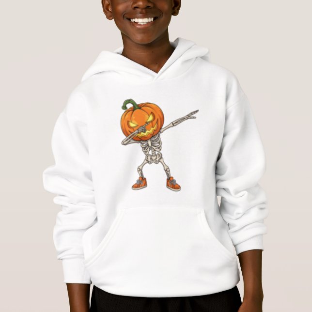 Skeleton con cabeza de calabaza Dab Dance Hallowee (Anverso)