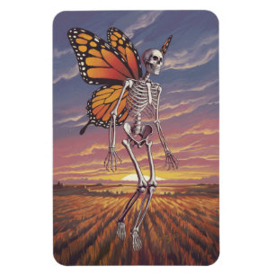 Skeleton con imán de diseño de ala mariposa