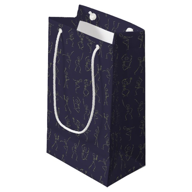 Skeleton Dance Halloween pequeña bolsa de regalo - (Angulo Anverso)