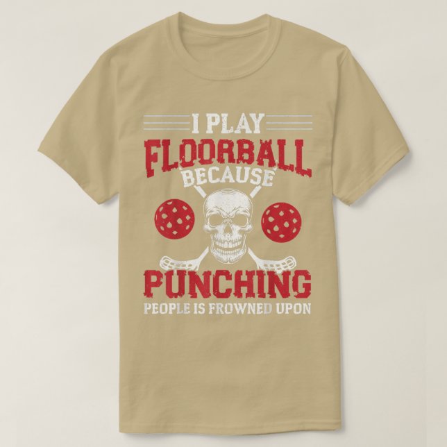 Skeleton de Floorball dice camiseta (Diseño del anverso)