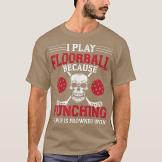 Skeleton de Floorball dice camiseta