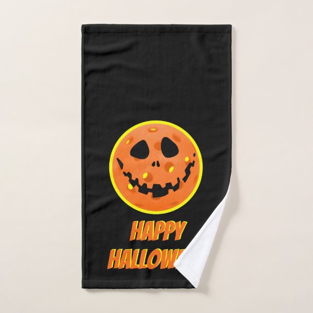 Skeleton de pelota Jack-o'-Lantern Halloween (Toalla de mano)
