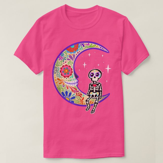 Skeleton Dia de Los Muertos Camiseta Skeleton (Diseño del anverso)