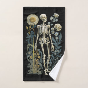 Skeleton floral mágica vintage boho en negro