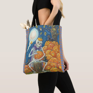 SKELETON, GATOS NEGROS, BOLSA DE HOMBRO DE JACKS