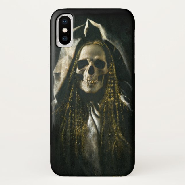 Skeleton gótico Ghost iPhone X Funda (Reverso)