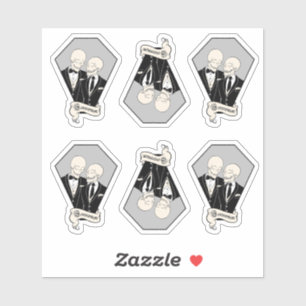 Skeleton Grooms Pegatina Set