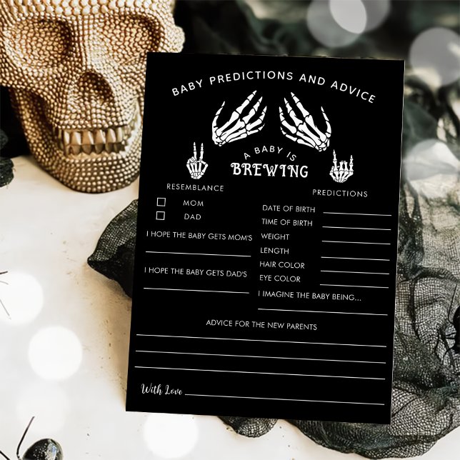 Skeleton Halloween Tarjeta de consejos y prediccio (Subido por el creador)